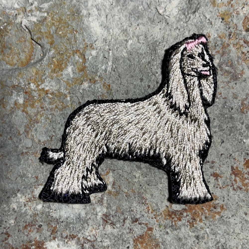 ⭐️host pick⭐️ sew on patch poodle or afghan hound doggie crafty dog decoration❤️